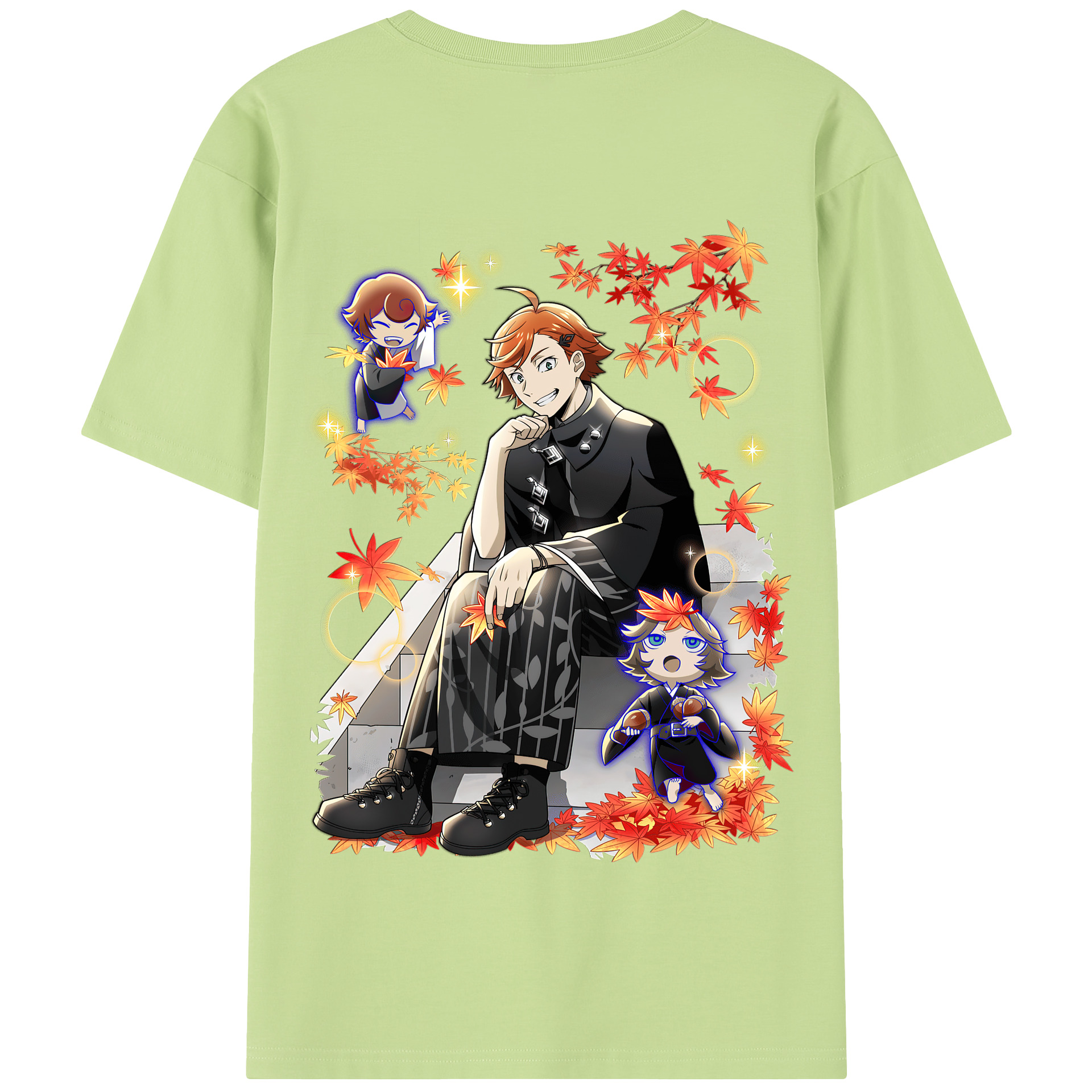 （画像用） 文豪ストレイドッグス Bungo Stray Dogs 綿100％半袖Tシャツ（背面プリント）